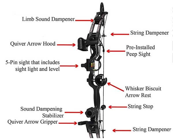 Raptor accessories for survivalist compound bow