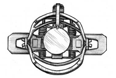 four Coil-spring trap for wolf