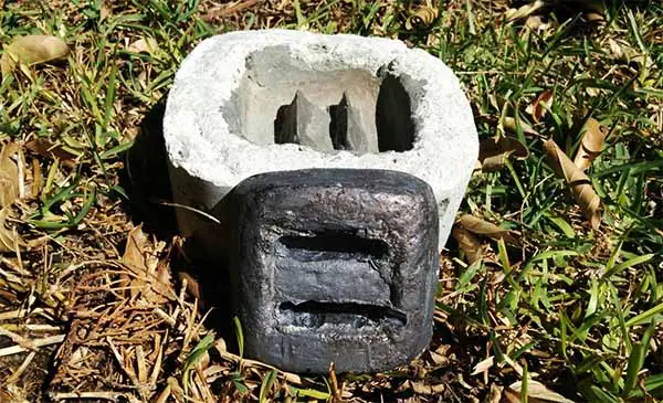 how to make a scuba lead weight concrete mold