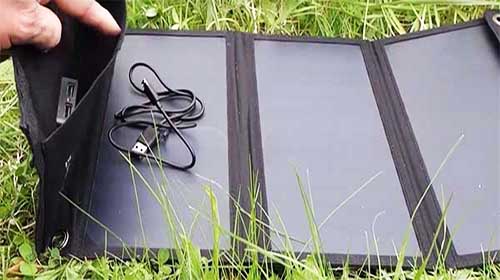 Foldout phone solar charger