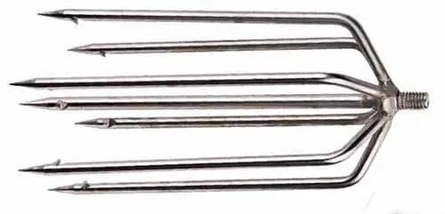 7 barb metal prong fishing spear head