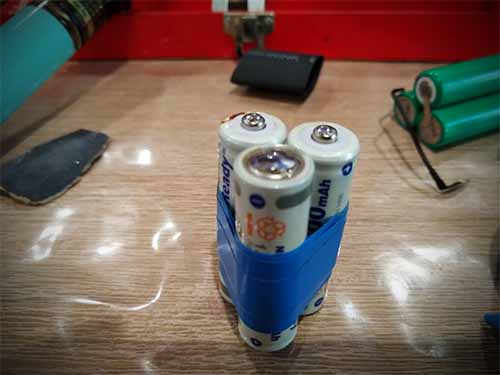 Solder tinning New AA batteries