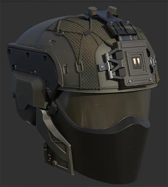 3d printed FUTURISTIC TACTICAL HELMET