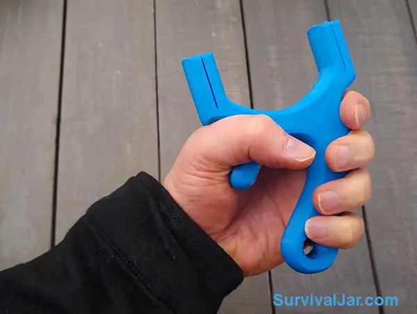 Boy scout 3d printed catapult model blue petg