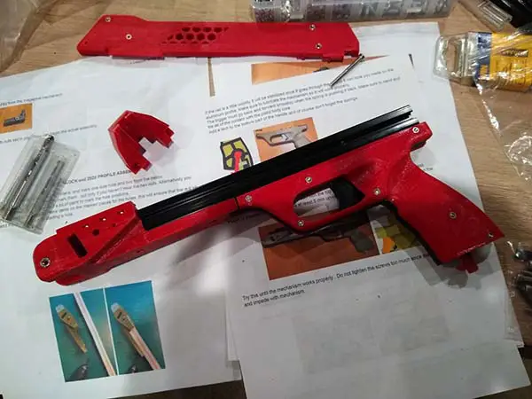 Baraba printed slingbow build procedure